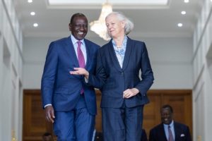 Ruto bids a warm farewell to U.S. Ambassador Meg Whitman.